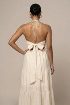 Backless Halter Maxi Dress